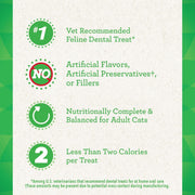FELINE GREENIES Adult Dental Cat Treats, Oven Roasted Chicken Flavor,